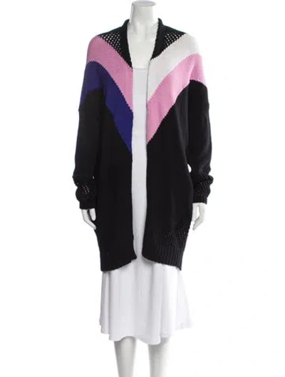 Pre-owned Maje Colorblock Pattern Mini Dress In Black