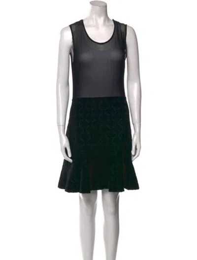 Pre-owned Maje Colorblock Pattern Mini Dress In Multi