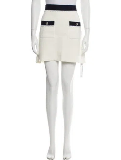 Pre-owned Maje Colorblock Pattern Mini Skirt In Multi
