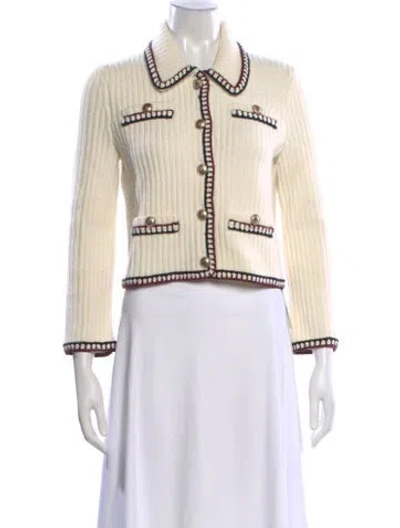 Pre-owned Maje Colorblock Pattern Sweater In Neutral