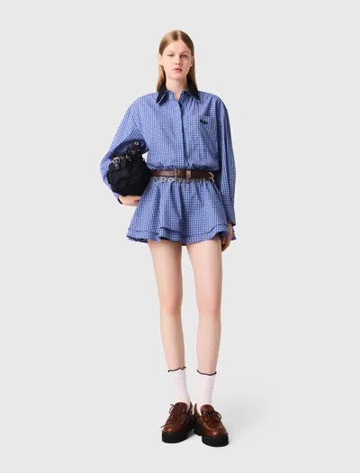 MAJE STRETCH COTTON RHINESTONE SUIT
