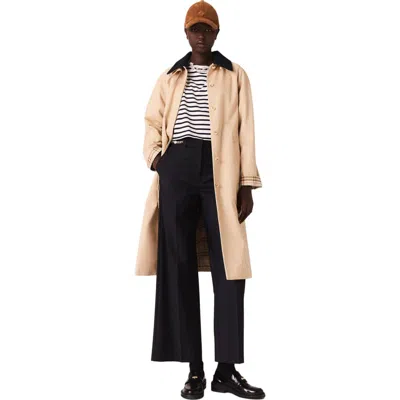 MAJE MAJE CONTRAST SLEEVE AND COLLAR TRENCH