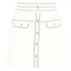 Maje Contrast-stitching Mini Skirt In Cream Cotton In White