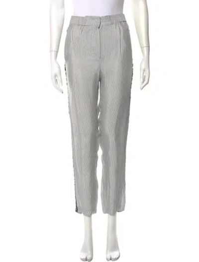 Pre-owned Maje Corduroy Straight Leg Pants In White
