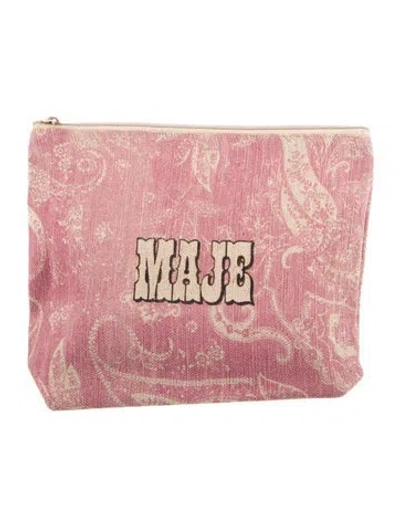 Pre-owned Maje Cosmetic Bag In Pink