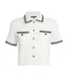 Maje Cotton-blend Bouclé Shirt In White