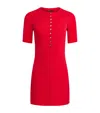 Maje Cotton-blend Ribbed Mini Dress In Red