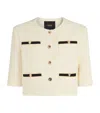 Maje Cotton-blend Tweed-effect Jacket In White