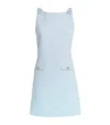 Maje Womens Sleeveless Tweed Cotton-blend Mini Dress Bleus In Blue