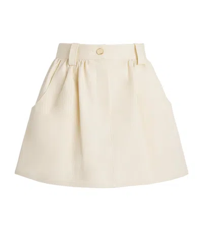 Maje Cotton Canvas Skort In White