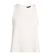 Maje Cotton Crochet-back Tank Top In White