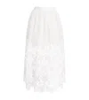 Maje Cotton Crochet Maxi Skirt In White