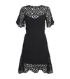 Maje Cotton Crochet Mini Dress