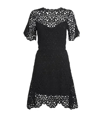 Maje Cotton Crochet Mini Dress