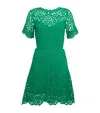 Maje Cotton Crochet Mini Dress