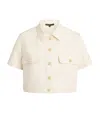 Maje Cotton Cropped Jacket In White