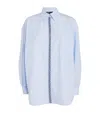 Maje Cotton Crystal-embellished Shirt In Blue
