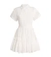 Maje Ribrody Embroidered Mini Dress In White