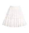Maje Cotton Embroidered Mini Skirt In White