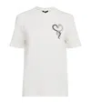Maje Cotton Embroidered Serpent T-shirt