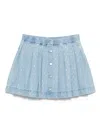Maje Cotton Mini Skirt In Blue