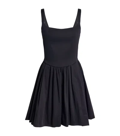 MAJE COTTON SQUARE-NECK MINI DRESS