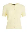 Maje Womens Yellow Rhinestone-embellished Knitted Cotton Cardigan In Yellow