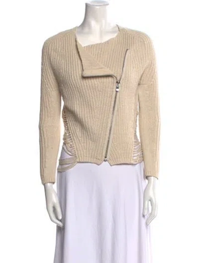 Pre-owned Maje Cowl Neck Sweater In Neutral