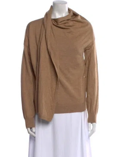 Pre-owned Maje Cowl Neck Sweater In Neutral
