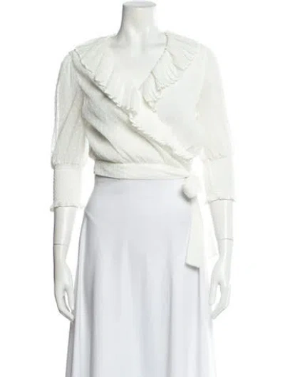 Pre-owned Maje Cowl Neck Sweater In White