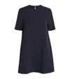 Maje Heavy Crepe Trapeze Dress In Blue