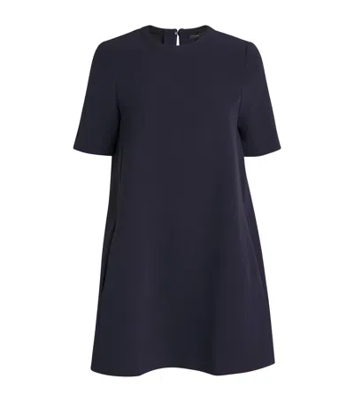 Maje Crepe Trapeze Mini Dress In Blue