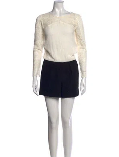 Pre-owned Maje Crew Neck Jumpsuit W/ Tags In White