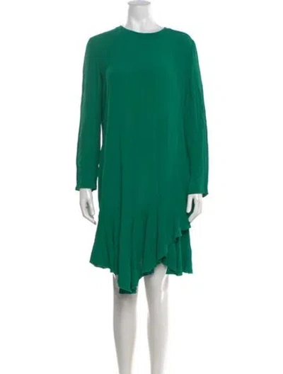 Pre-owned Maje Crew Neck Knee-length Dress In Green