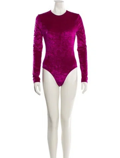 Pre-owned Maje Crew Neck Long Sleeve Bodysuit W/ Tags In Pink