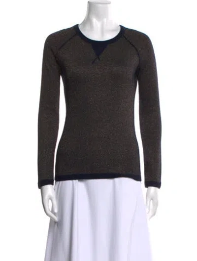 Pre-owned Maje Crew Neck Long Sleeve Sweatshirt