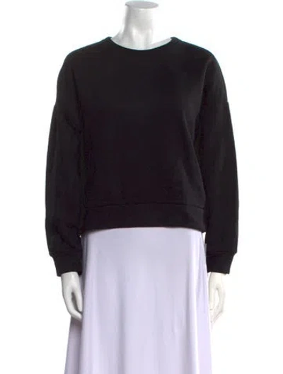 Pre-owned Maje Crew Neck Long Sleeve Sweatshirt In Black