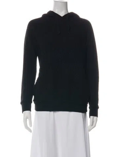 Pre-owned Maje Crew Neck Long Sleeve Sweatshirt In Black