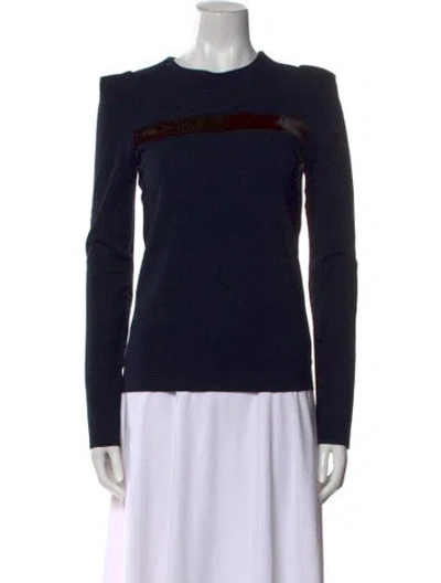 Pre-owned Maje Crew Neck Long Sleeve Sweatshirt In Multi