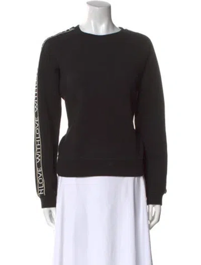 Pre-owned Maje Crew Neck Long Sleeve Sweatshirt In Multi