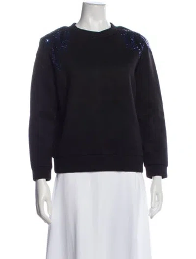 Pre-owned Maje Crew Neck Long Sleeve Sweatshirt In Multi