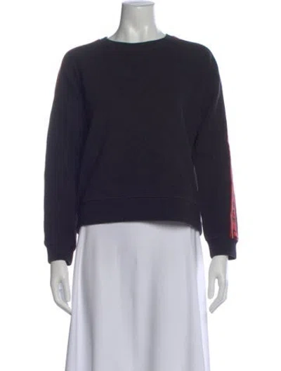Pre-owned Maje Crew Neck Long Sleeve Sweatshirt In Multi