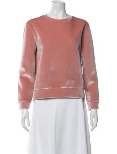 Pre-owned Maje Crew Neck Long Sleeve Sweatshirt In Pink