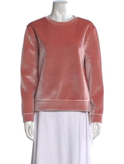 Pre-owned Maje Crew Neck Long Sleeve Sweatshirt In Pink