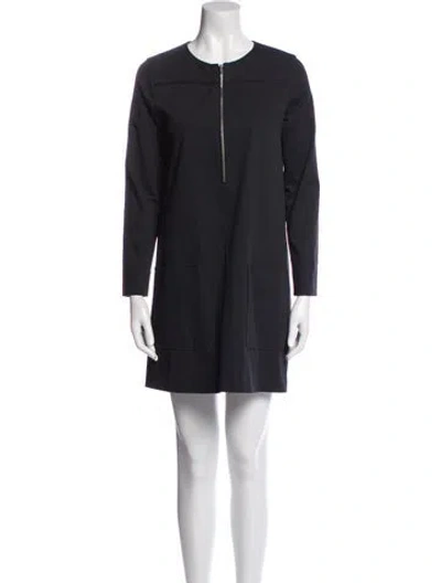 Pre-owned Maje Crew Neck Mini Dress In Black