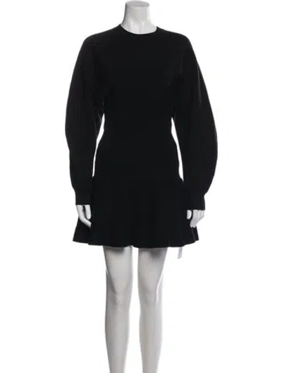 Pre-owned Maje Crew Neck Mini Dress In Blue