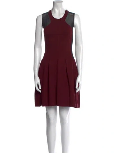 Pre-owned Maje Crew Neck Mini Dress In Multi