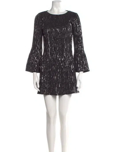 Pre-owned Maje Crew Neck Mini Dress In Multi