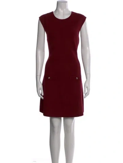 Pre-owned Maje Crew Neck Mini Dress In Multi