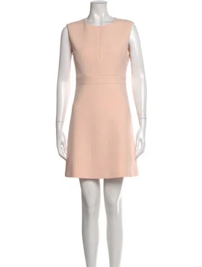 Pre-owned Maje Crew Neck Mini Dress In Pink